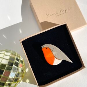 Broche Polka rehaussée d'or